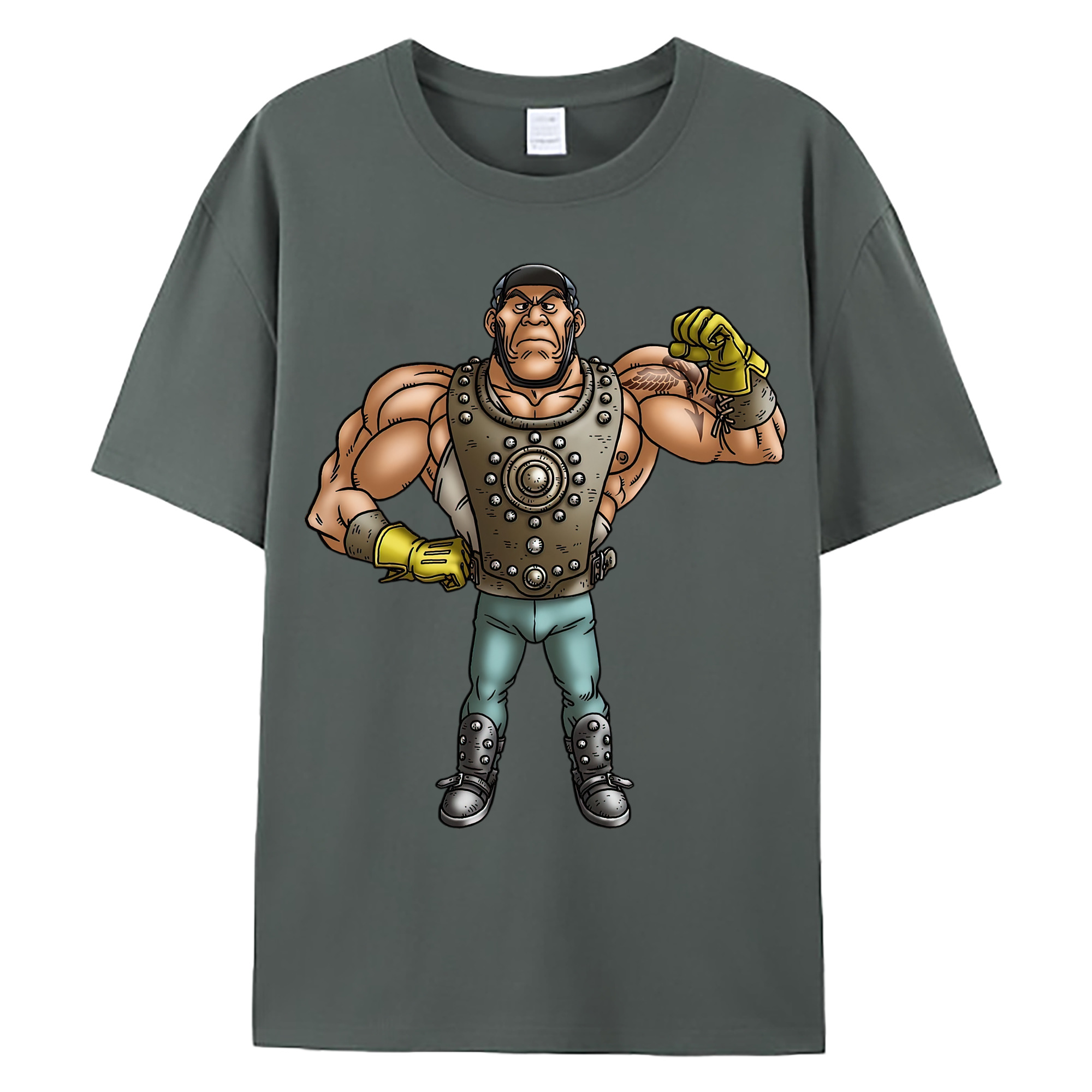 （画像用） ドラゴンクエスト Doragon Kuesuto Dragon Quest 綿100％ メンズ半袖Tシャツ｜肌触りやわらか＆通気性